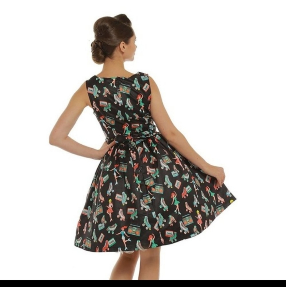 Lindy Bop roller skate 80s retro dress Audrina size 6 EUC - Picture 2 of 8